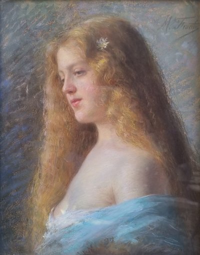 Michel FRONTI - Portrait d'une jeune femme blonde