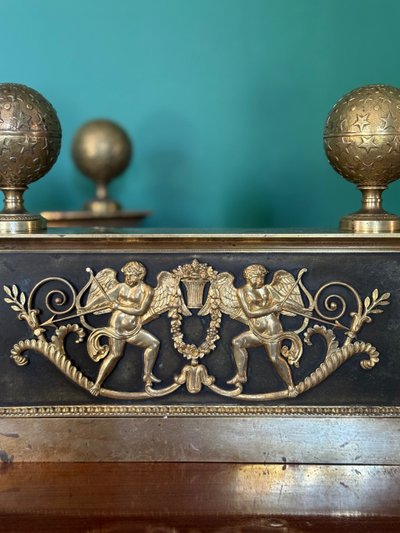 Pair of Empire period fireplaces, early 19th century.