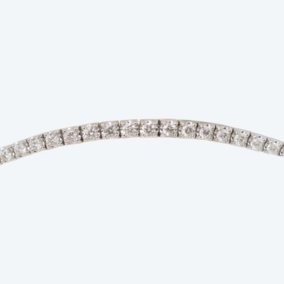 Bracelet rivière en or blanc et diamants 4cts