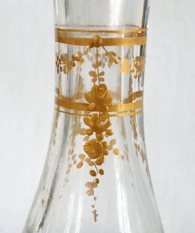 Napoleon III period liqueur service in Baccarat crystal enhanced with fine gold