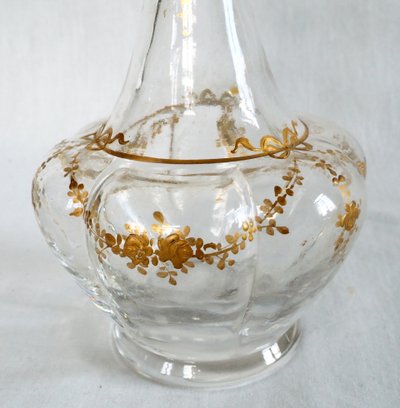 Napoleon III period liqueur service in Baccarat crystal enhanced with fine gold