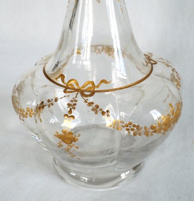 Napoleon III period liqueur service in Baccarat crystal enhanced with fine gold