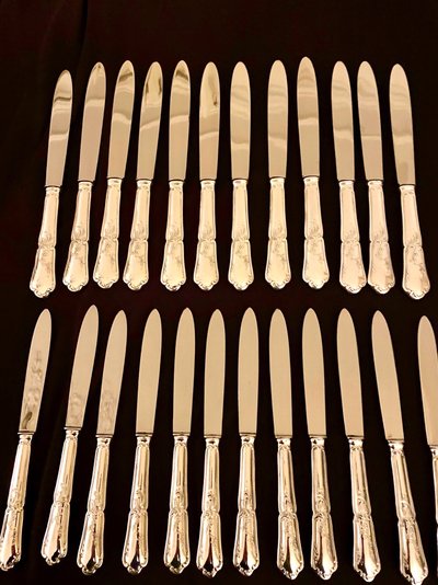 24 silver-plated knives