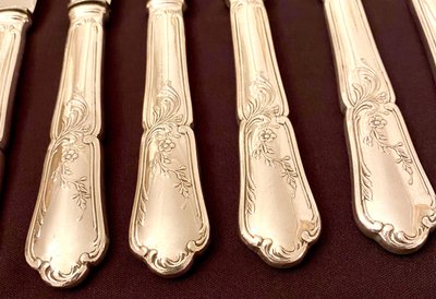 24 silver-plated knives