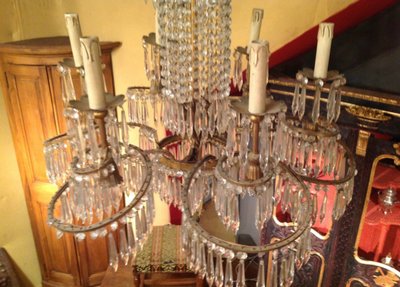 7-light chandelier based on a Wermer & Mieth model, Berlin.