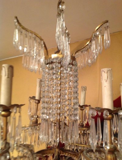 7-light chandelier based on a Wermer & Mieth model, Berlin.