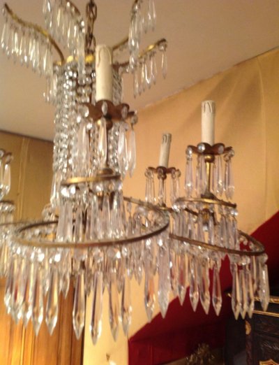 7-light chandelier based on a Wermer & Mieth model, Berlin.