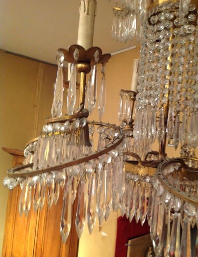 7-light chandelier based on a Wermer & Mieth model, Berlin.