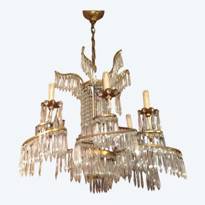 7-light chandelier based on a Wermer & Mieth model, Berlin.