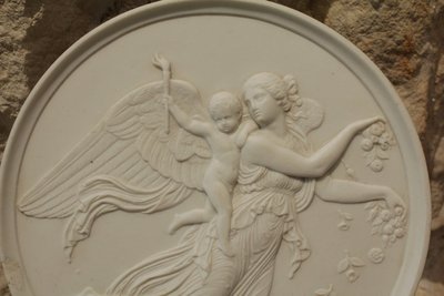 Medaglione di biscotto "le Jour" dopo Bertel Thorvaldsen, Bing e Gröndahl, XIX secolo