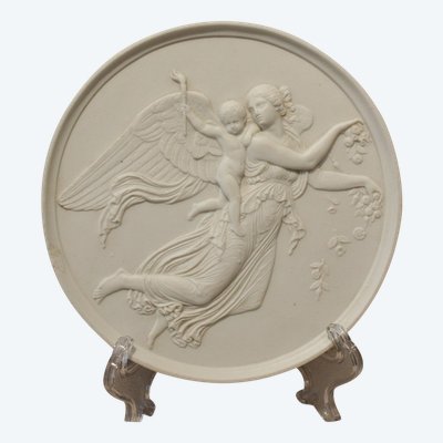 Medaglione di biscotto "le Jour" dopo Bertel Thorvaldsen, Bing e Gröndahl, XIX secolo