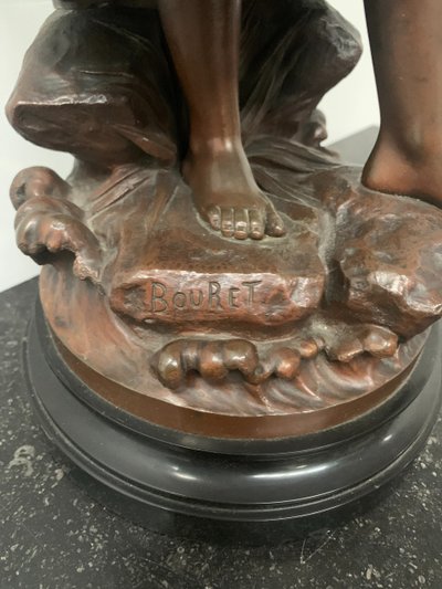 Gruppo in bronzo scolpito da Pierre Ernst BOURET XX secolo