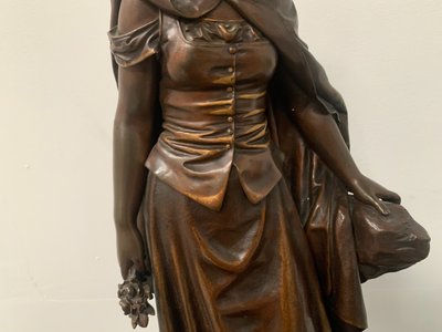 Gruppo in bronzo scolpito da Pierre Ernst BOURET XX secolo