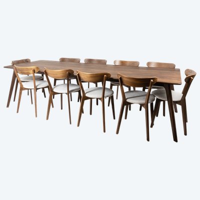 Set da pranzo in noce. XXI secolo.LS63992156Y