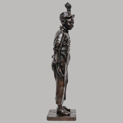 Sculpture - The Soldier , Leopold Eugene Kampf (1822-1893) - Bronze