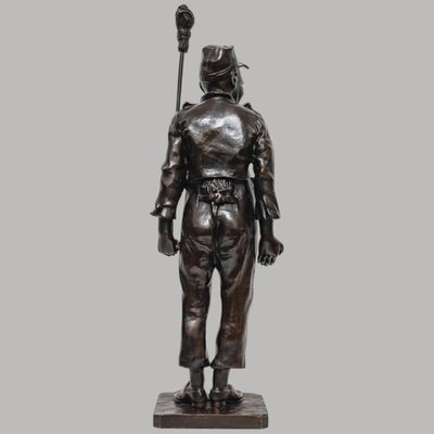 Sculpture - The Soldier , Leopold Eugene Kampf (1822-1893) - Bronze
