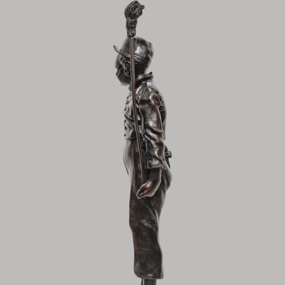 Sculpture - The Soldier , Leopold Eugene Kampf (1822-1893) - Bronze
