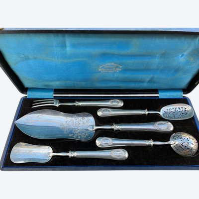 Servizio da dessert in argento sterling, marchio Minerva