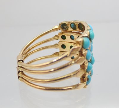 Anello Harem, oro e turchese.