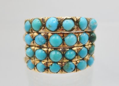 Anello Harem, oro e turchese.