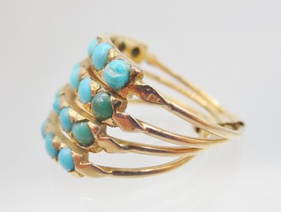 Anello Harem, oro e turchese.