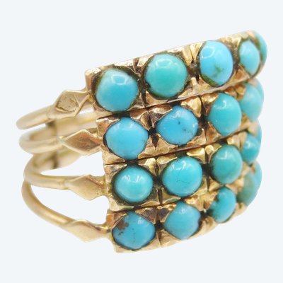 Anello Harem, oro e turchese.