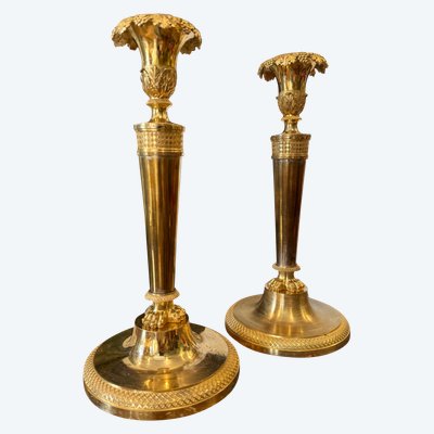 Large pair of Empire period torches.