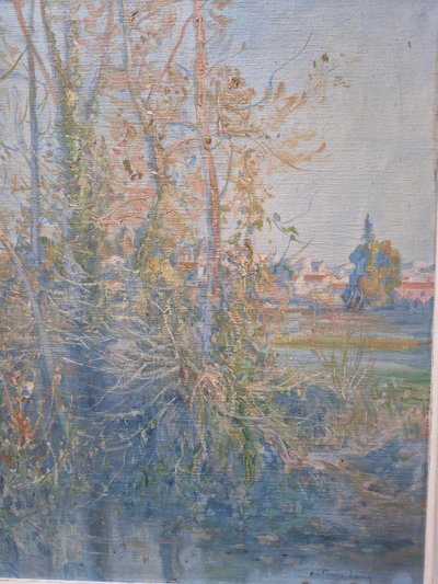 paesaggio dietro gli alberi di Franc Lamy