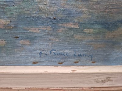 paesaggio dietro gli alberi di Franc Lamy