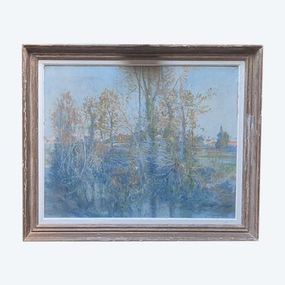 paesaggio dietro gli alberi di Franc Lamy