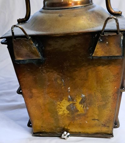 Paire de lanterne applique murale en cuivre ancienne