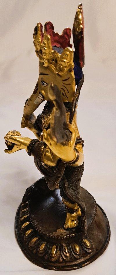 Statuette d'art d'Asie  ancienne en bronze de "Ganesh"