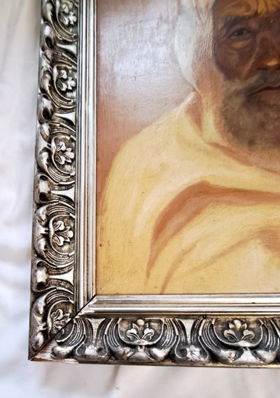 Ritratto di uomo arabo olio su tavola di Louis Chiebert XX secolo