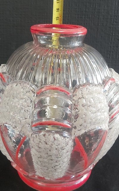 Art Deco ball vase signed Espaivet France