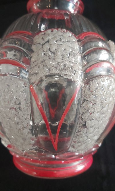Art Deco ball vase signed Espaivet France