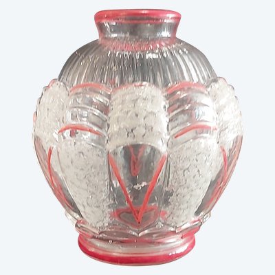Art Deco ball vase signed Espaivet France