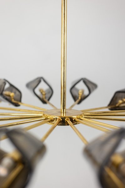 Simone Malachin. Lustre « étoile » en verre de Murano. Contemporain.  LS64041509I