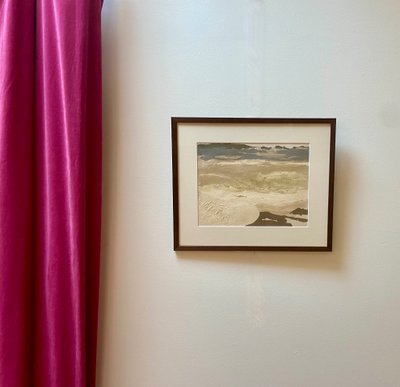 Lyrical composition by Jean Claude Bertrand, oil on paper.