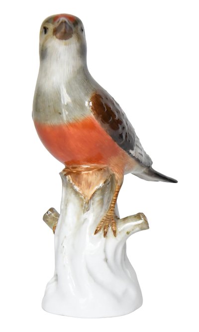 Meissen porcelain statuette representing the bird Linotte mélodieuse. Model 110