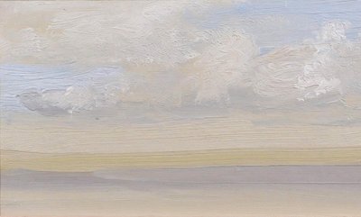 Alfons VERHEYEN 1903-1990 Etude de ciel, effet en bleu et vert, vers 1940-50