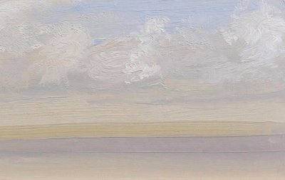 Alfons VERHEYEN 1903-1990 Etude de ciel, effet en bleu et vert, vers 1940-50