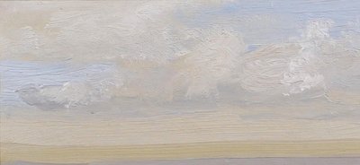 Alfons VERHEYEN 1903-1990 Etude de ciel, effet en bleu et vert, vers 1940-50