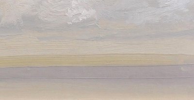 Alfons VERHEYEN 1903-1990 Etude de ciel, effet en bleu et vert, vers 1940-50