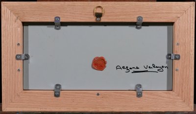 Alfons VERHEYEN 1903-1990 Etude de ciel, effet en bleu et vert, vers 1940-50
