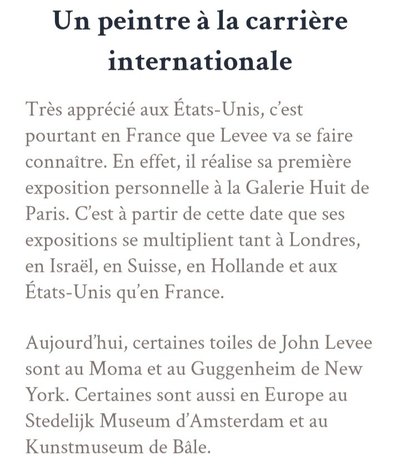 JOHN HARRISON LEVÉE