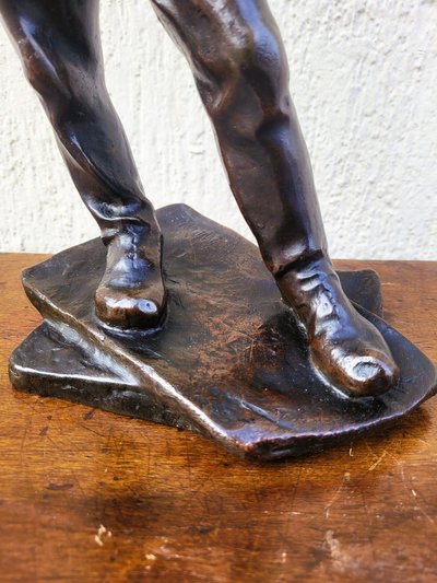 C Meunier, Le Débardeur Du Port d'Anvers, Bronze Signé, XIXème Siècle