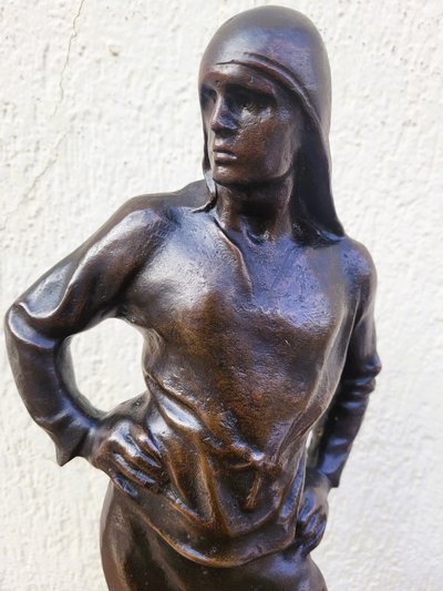 C Meunier, Le Débardeur Du Port d'Anvers, Bronze Signé, XIXème Siècle