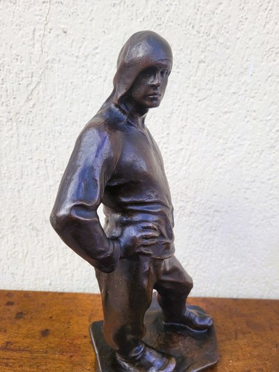 C Meunier, Le Débardeur Du Port d'Anvers, Bronze Signé, XIXème Siècle