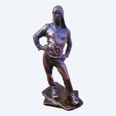 C Meunier, Le Débardeur Du Port d'Anvers, Bronze Signé, XIXème Siècle