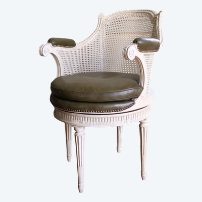 Louis XVI cabinet armchair with swivel seat